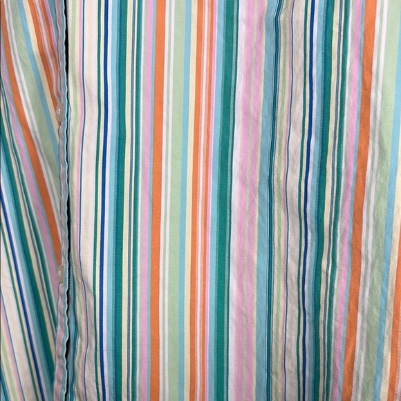 Lauren Ralph Lauren Green and Pink Casual Button Down Shirt Large - Picture 4 of 5